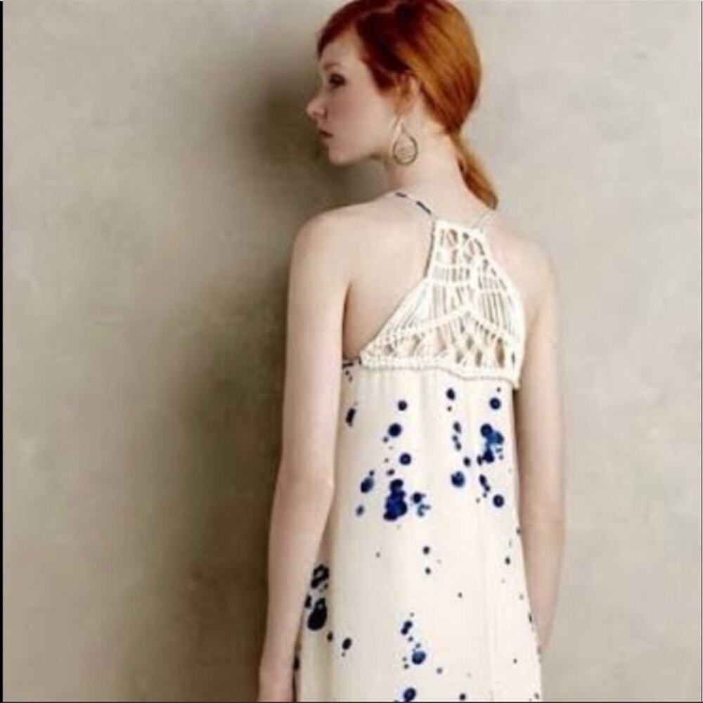Maeve from Anthropologie crochet boho coquette artsy midi dress size small